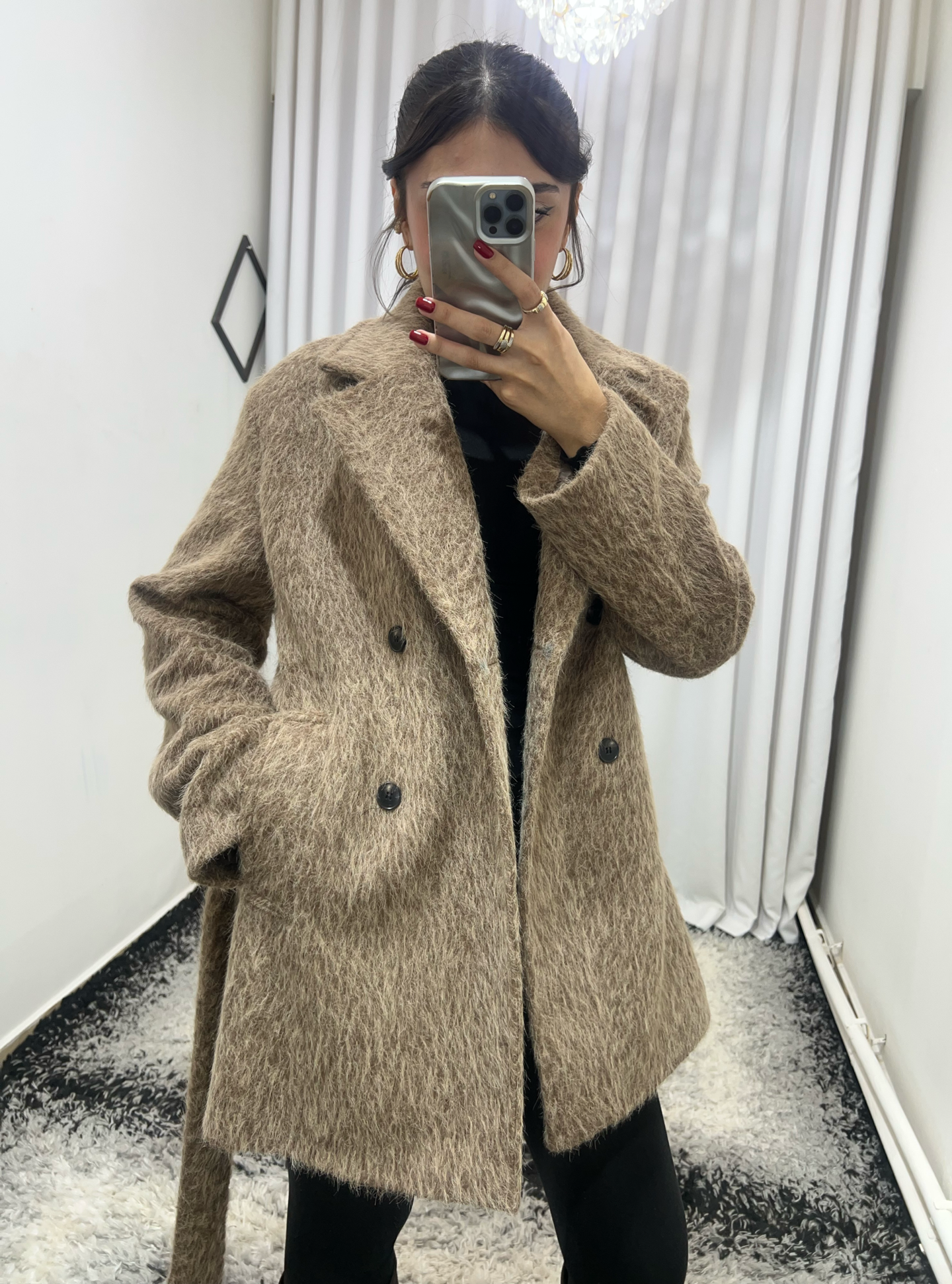 Moher Dokulu Camel Kaşe Kaban