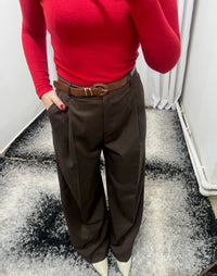 Acı Kahve Palazzo Kumaş Pantolon